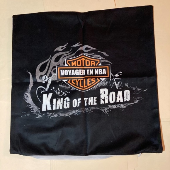 Harley Davidson “King Of The Road Pillow Case Cover 18”x18” - Picture 2 of 3